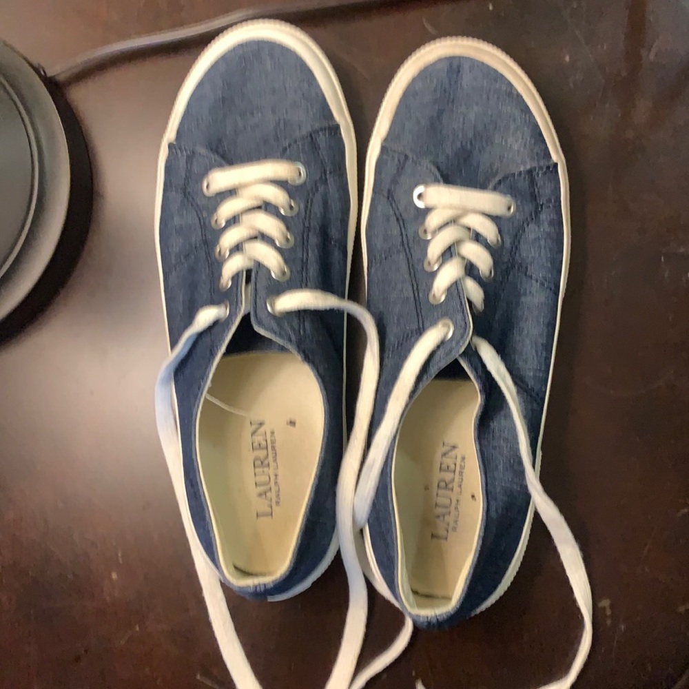 Ralp Lauren shoes for woman, blue and white